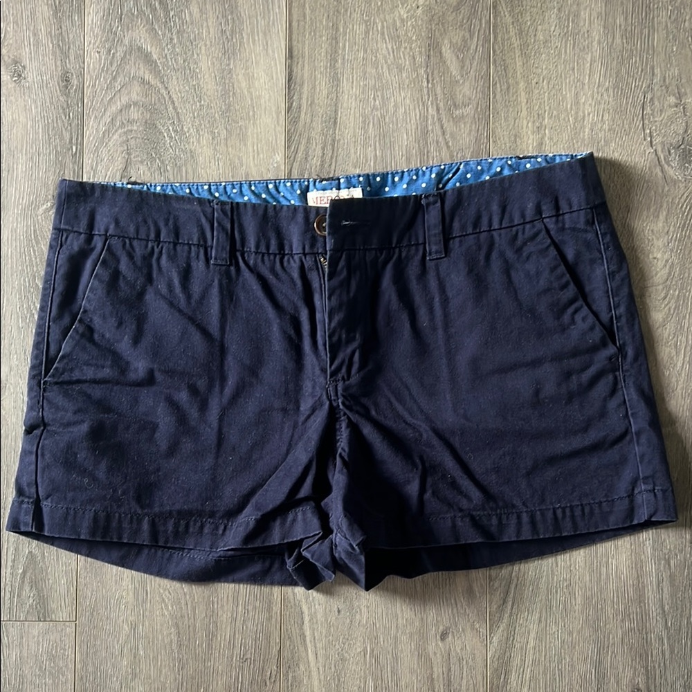 Merona Blue Bermuda Shorts Classic Cotton Blend